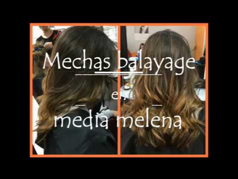 mechas media melena