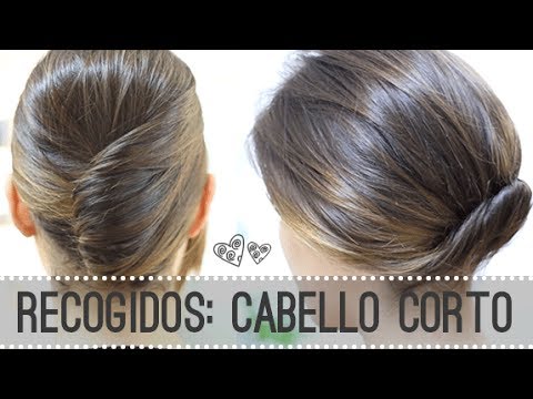 moños con el pelo corto
