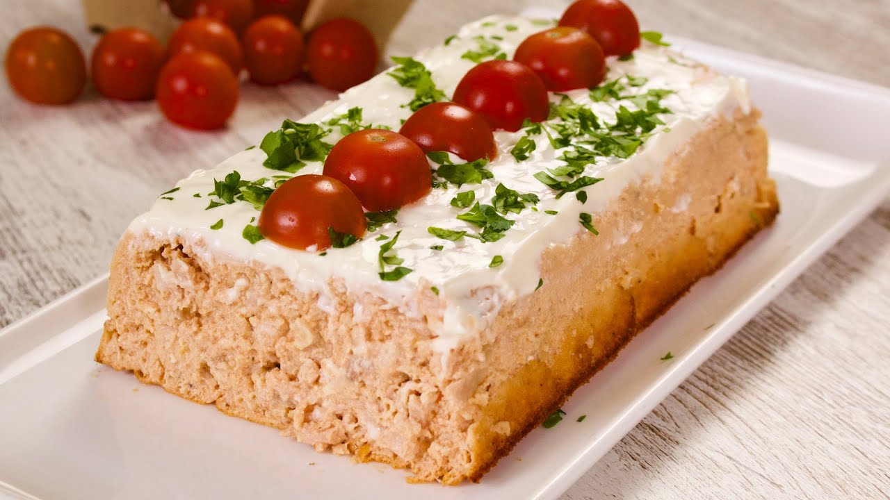 pastel de salmón fresco