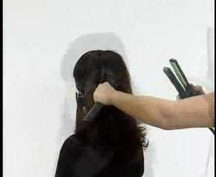 pelo liso con puntas disparadas