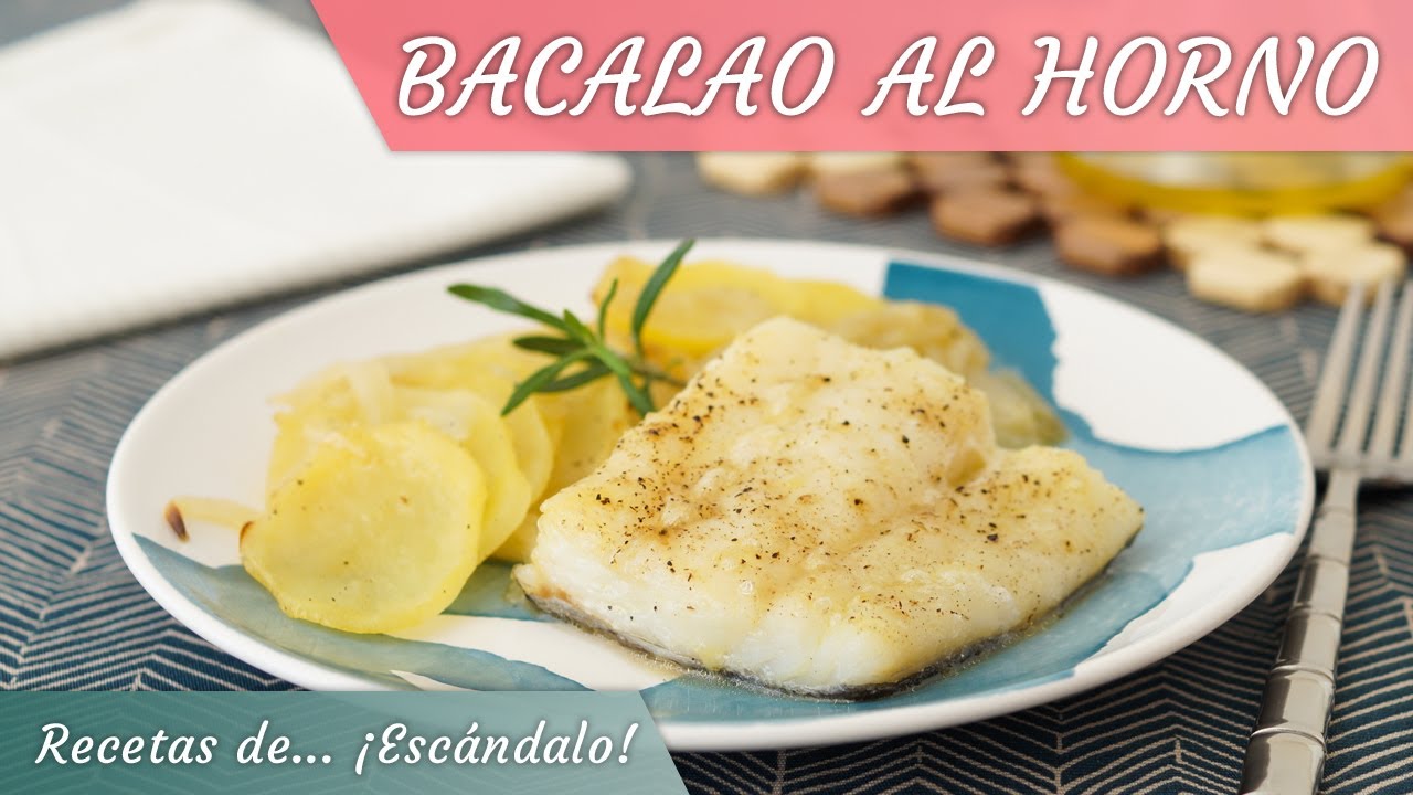receta de bacalao al horno gratinado con patatas y cebolla