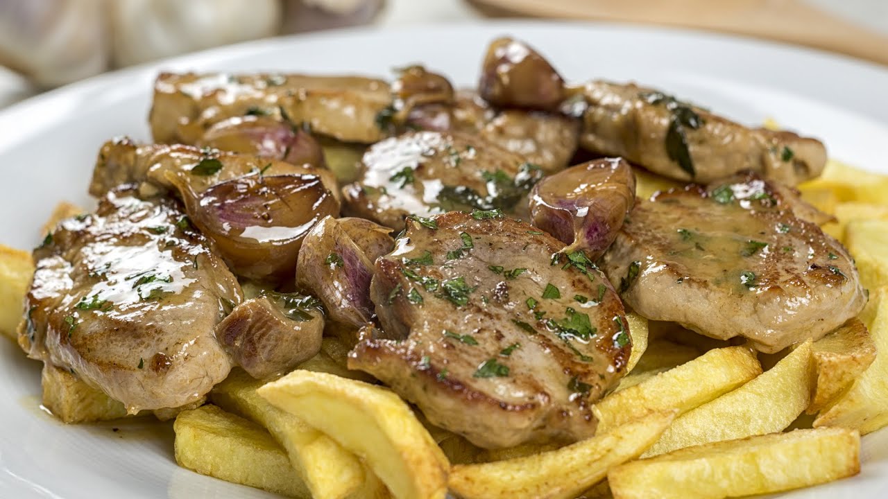solomillo de cerdo a la plancha con ajo y perejil