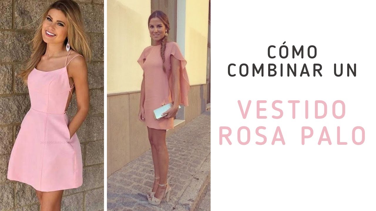 combinar vestido rosa con zapatos y bolso