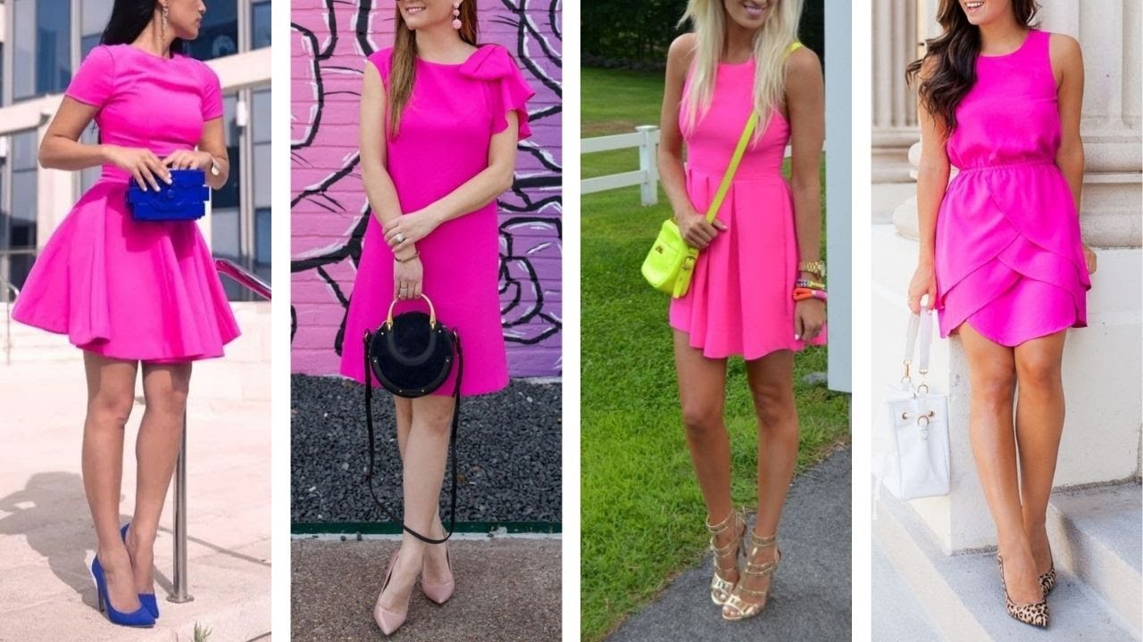 combinar vestido rosa fucsia con zapatos