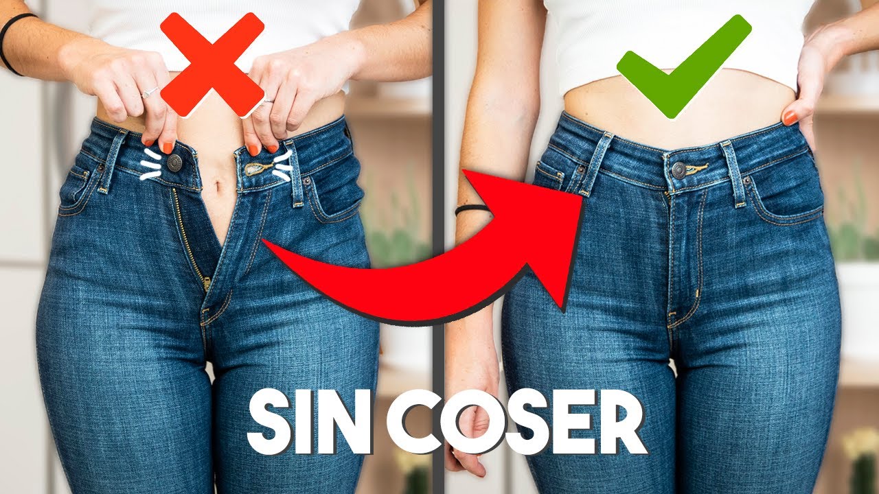 como agrandar un pantalón de la cintura sin coser