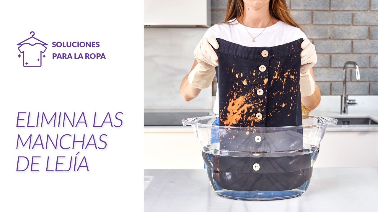 como quitar la lejia de la ropa