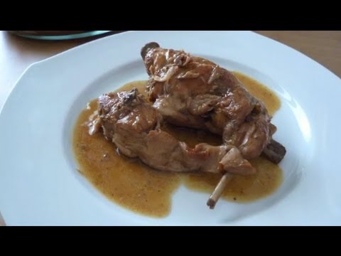 conejo a la cerveza en olla rapida