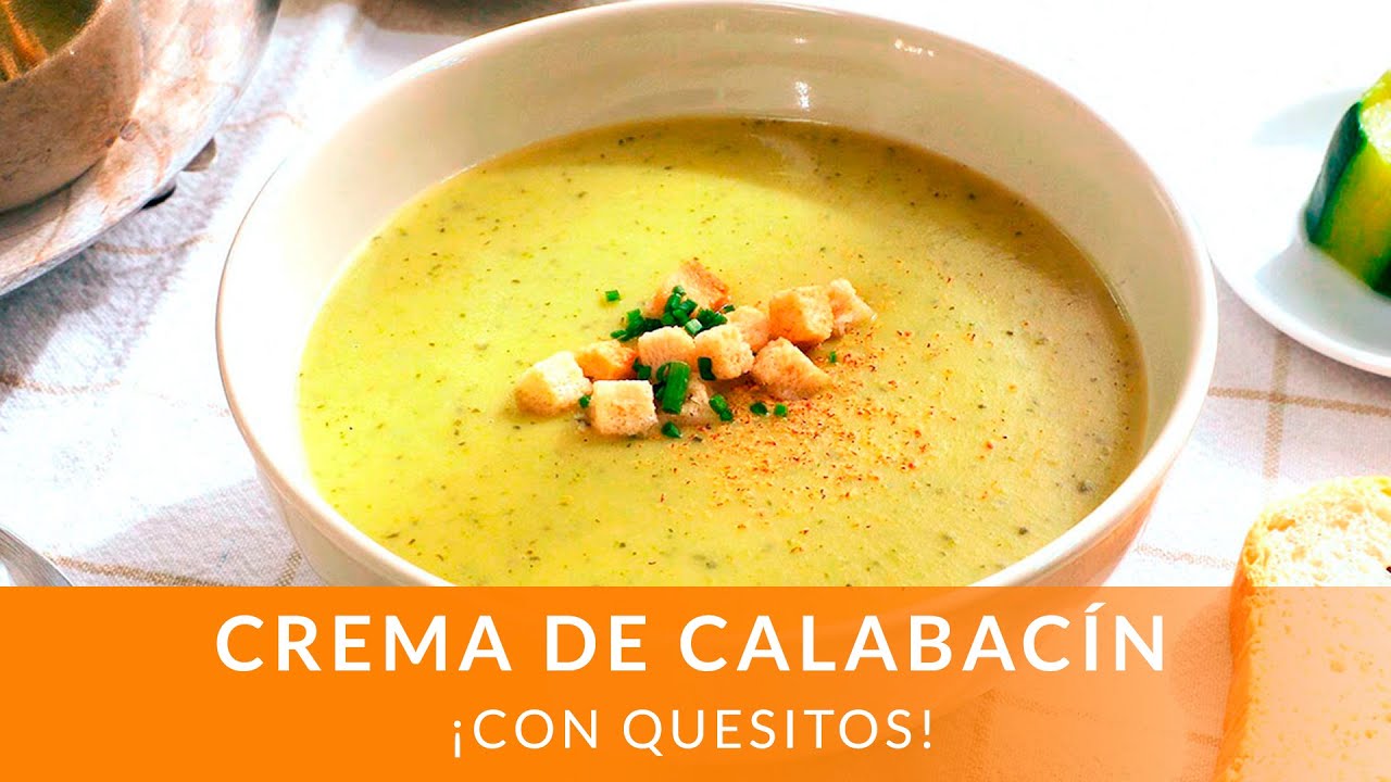 crema de calabacin con quesitos