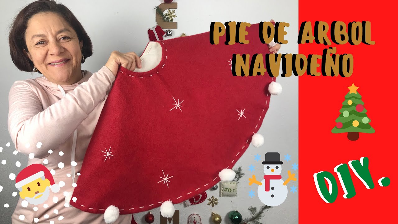cubre pie arbol navidad casero
