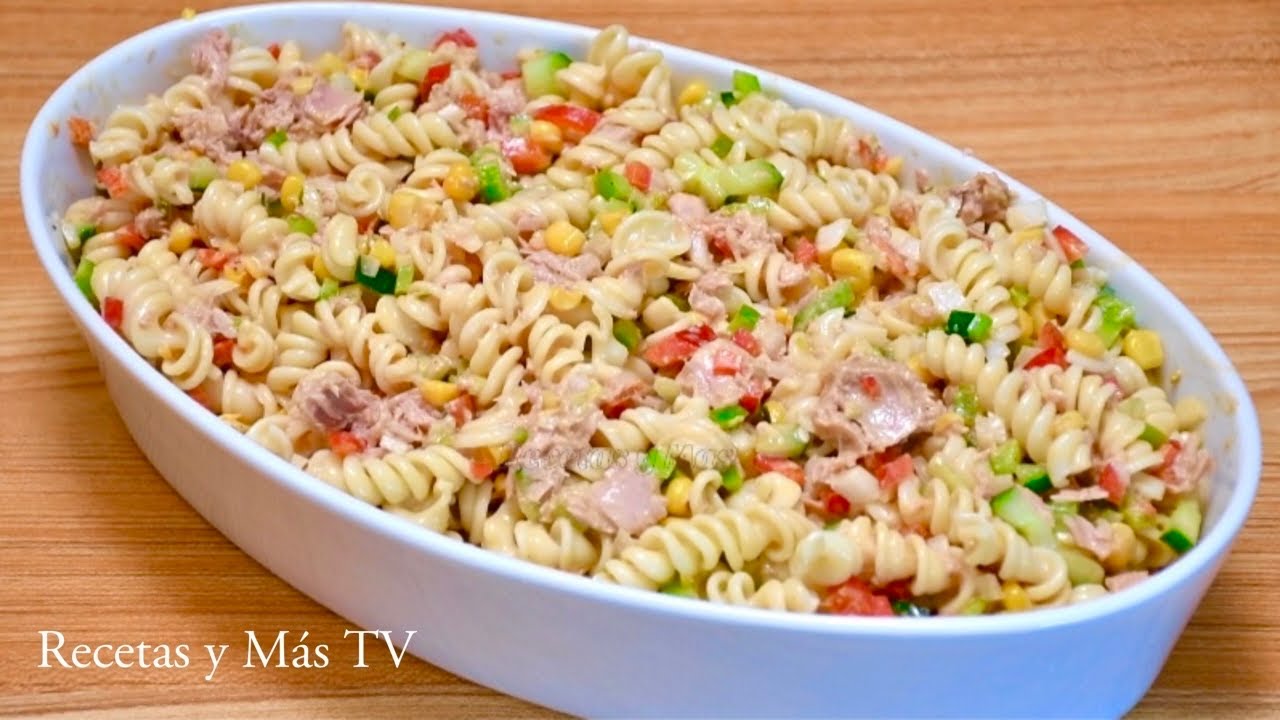ensalada de pasta fria con atun
