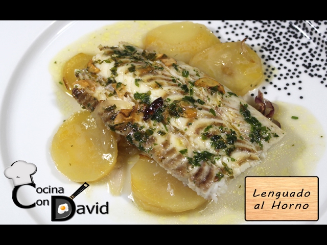 lenguado al horno con vino blanco
