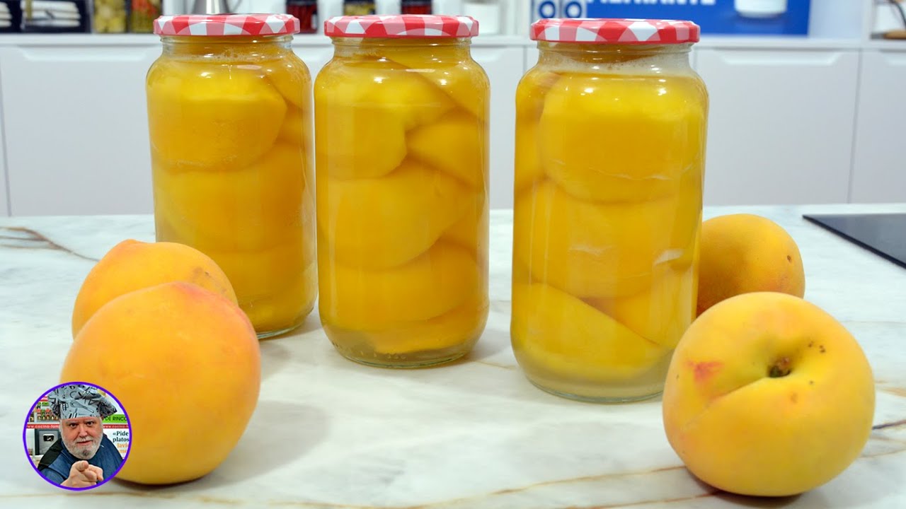 melocotones en almíbar caseros