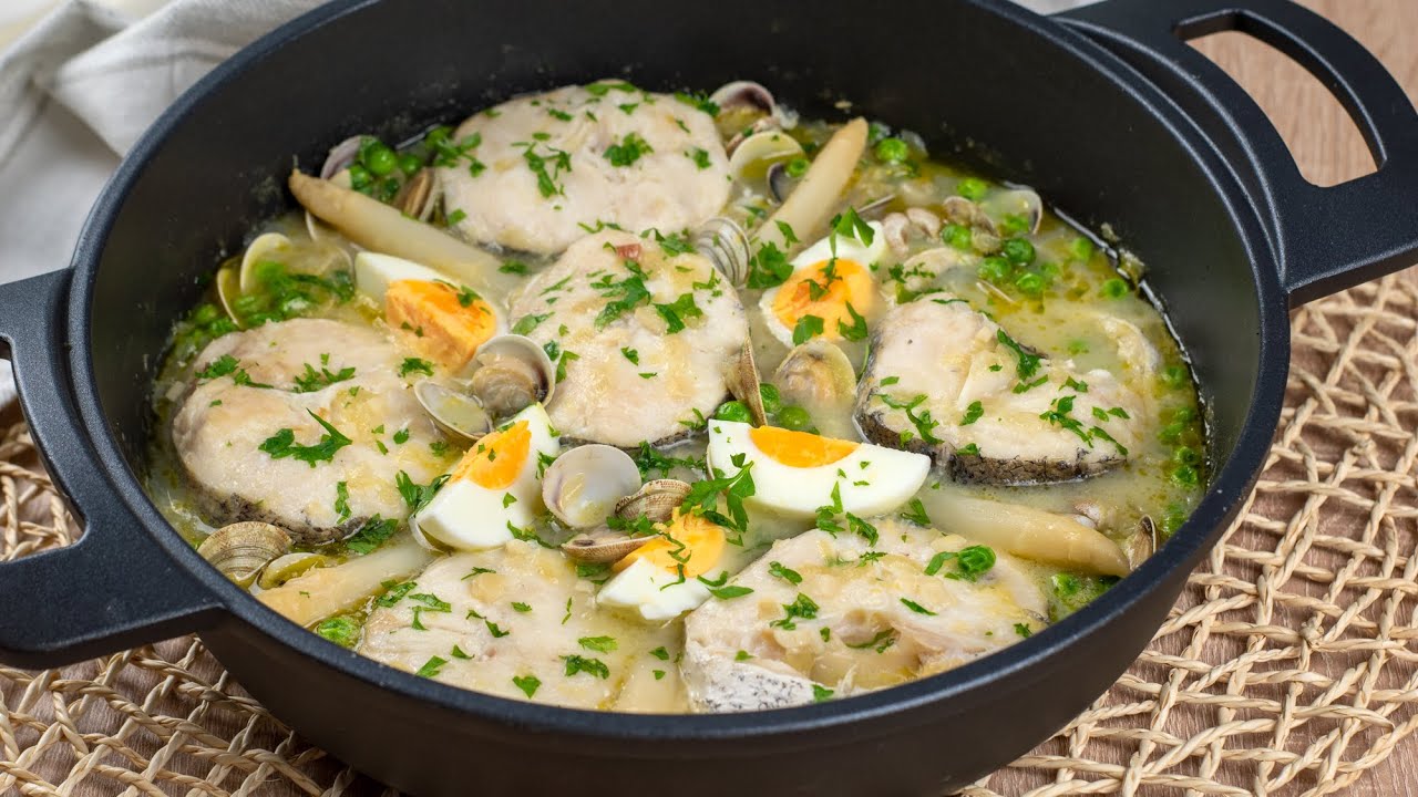 merluza a la vasca con patatas