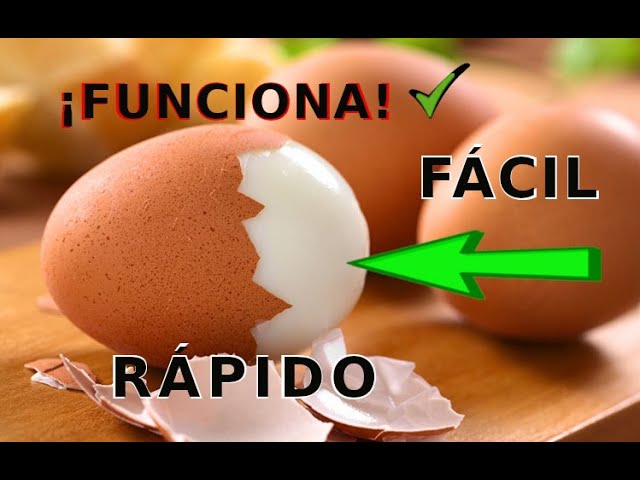 pelar huevos cocidos