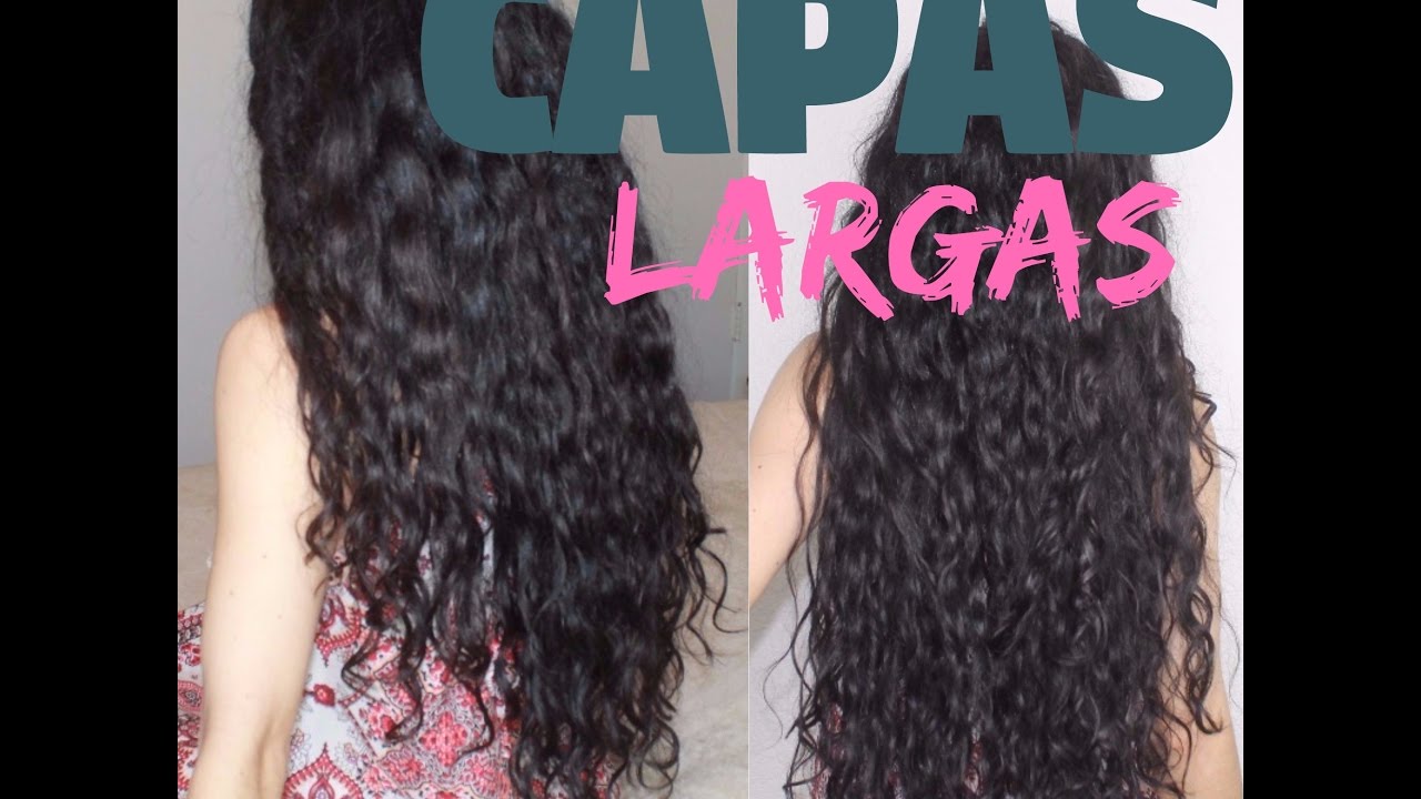 pelo rizado a capas largas