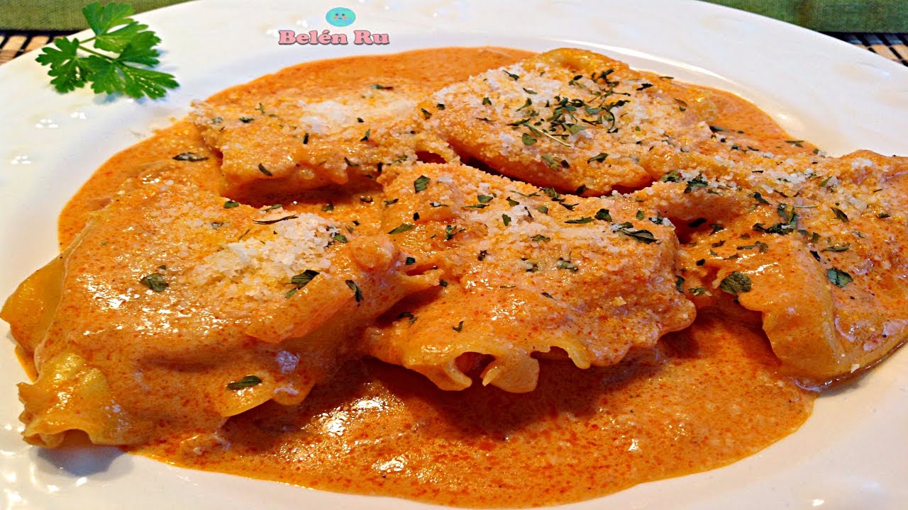 salsa para pasta rellena de queso y cebolla