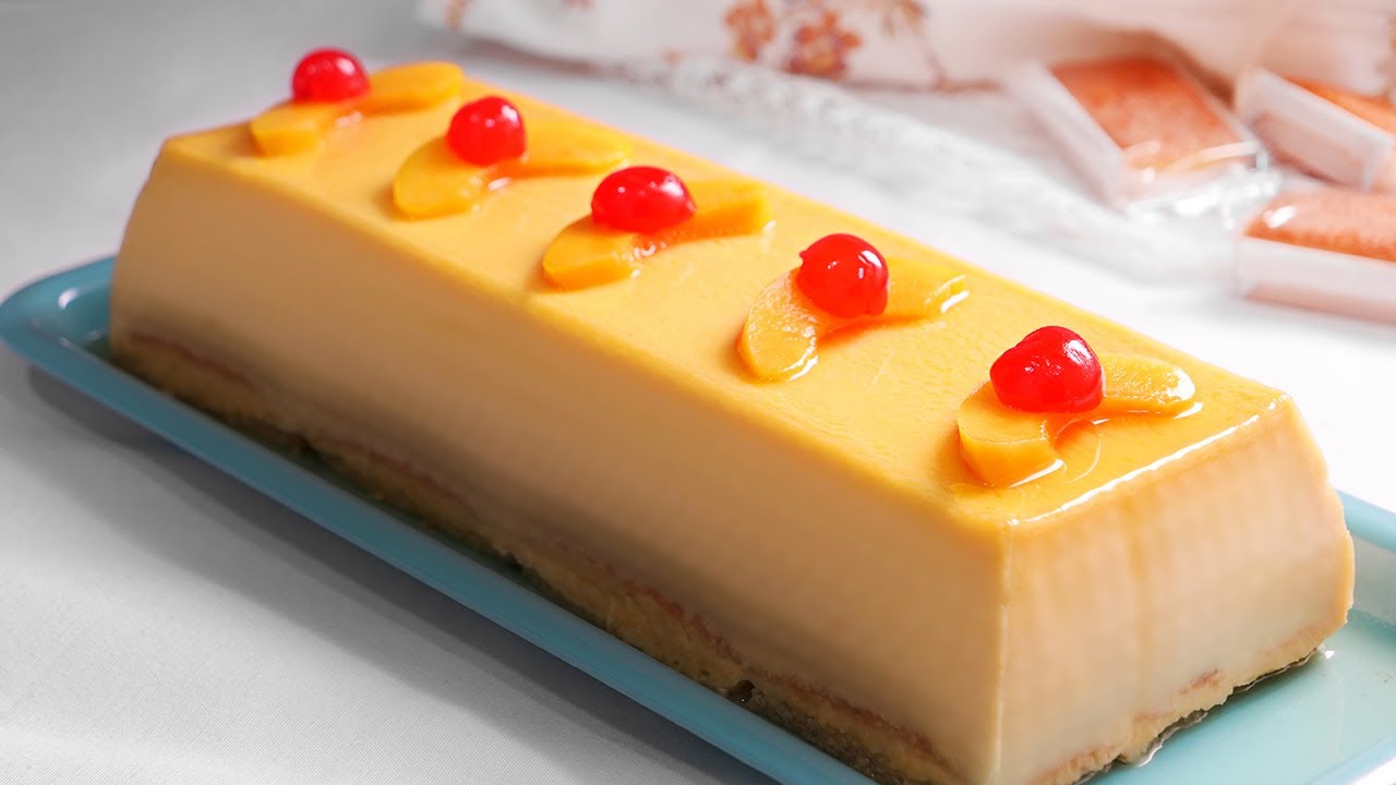 tarta de melocoton fria