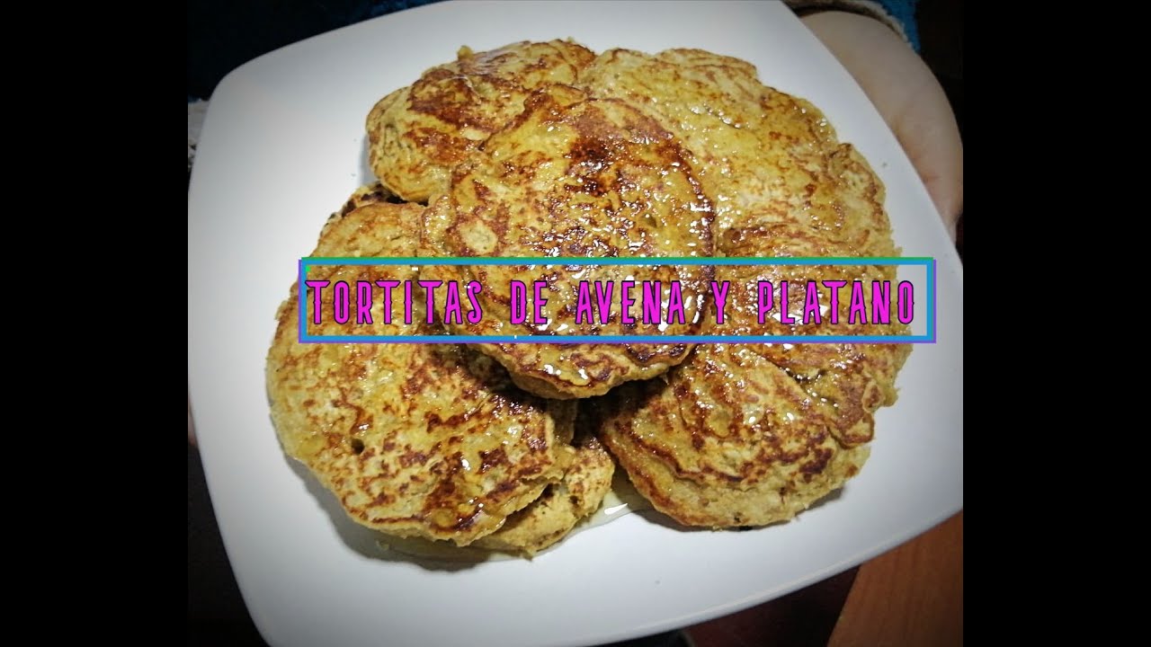 tortitas de avena y plátano para niños
