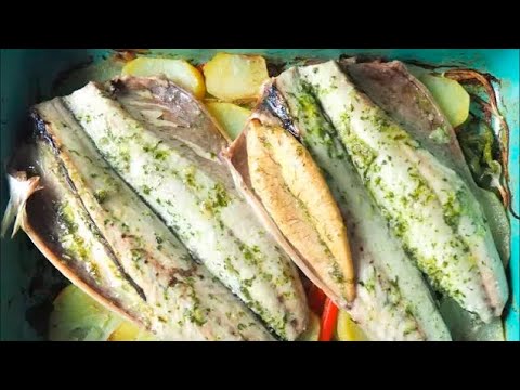 caballa al horno con patatas