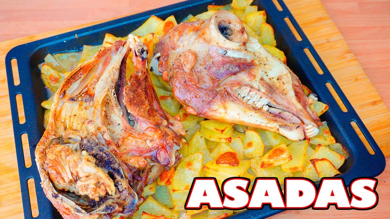 cabezas asadas de cordero