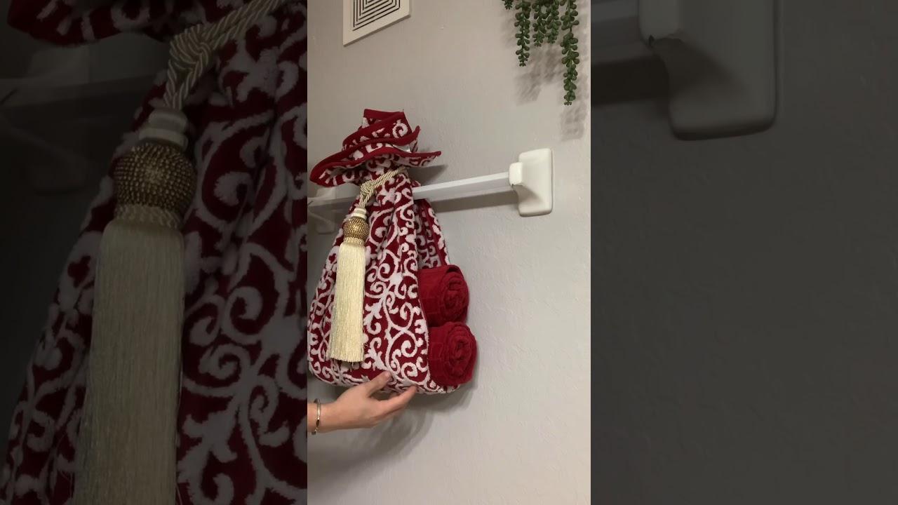 como colocar las toallas en el baño