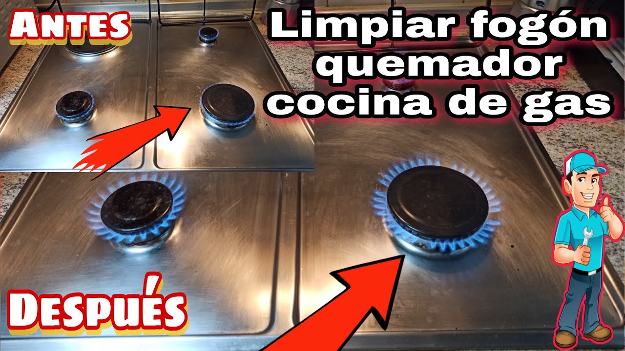 como limpiar fogon de gas