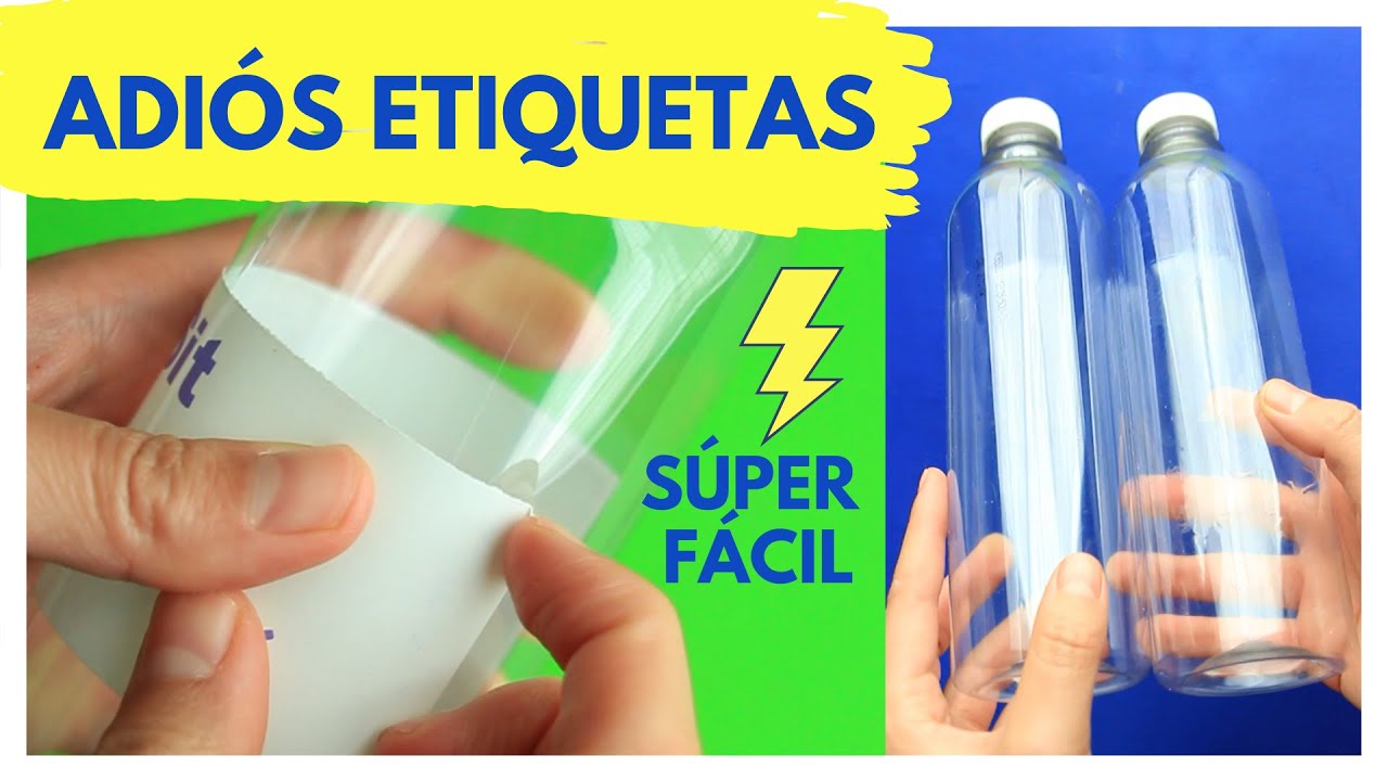 como quitar pegamento de etiquetas adhesivas