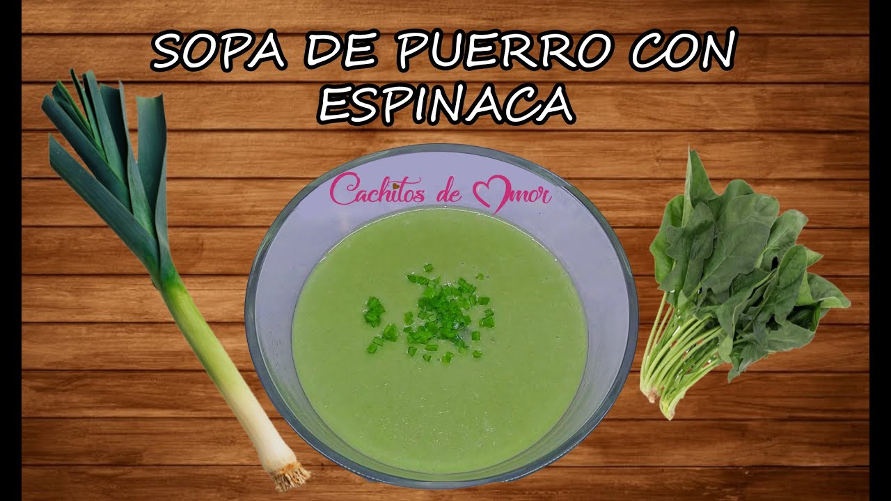 crema de espinacas y puerro