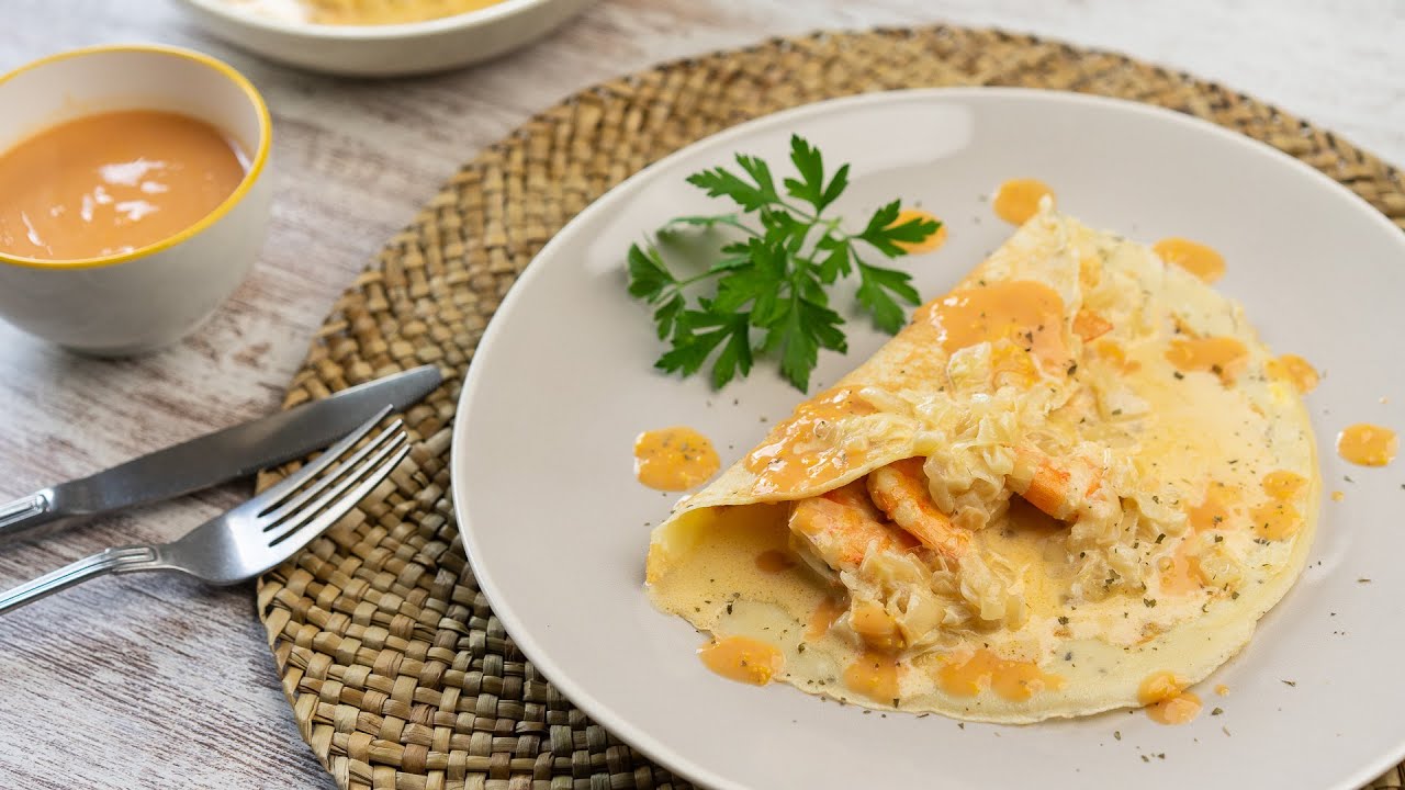 crepe de langostinos