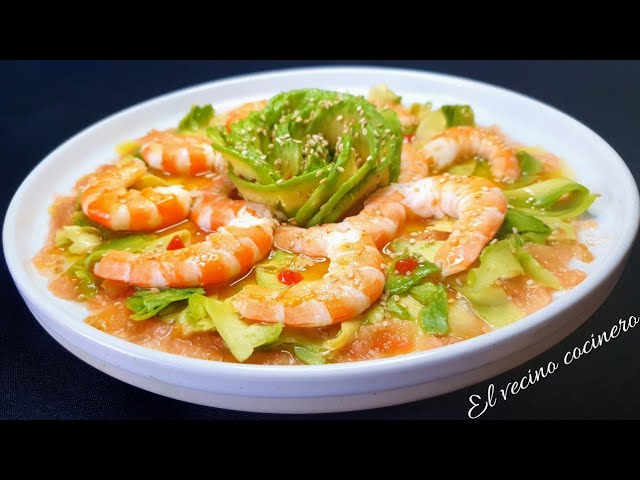 ensaladas con langostinos pelados