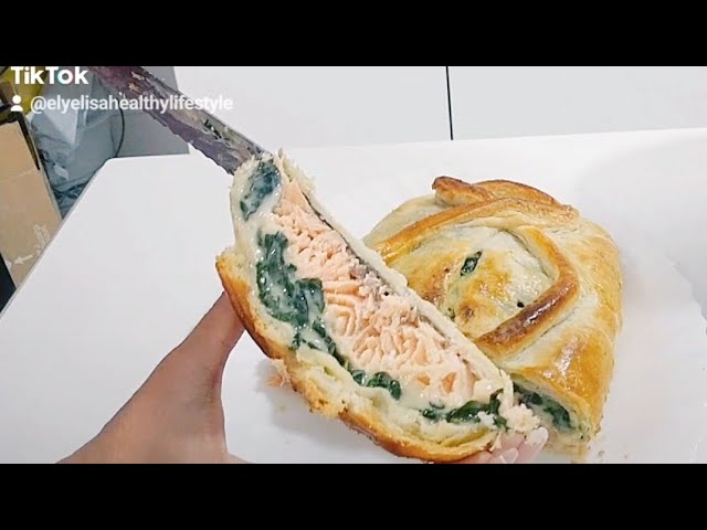 hojaldre de espinacas y bechamel