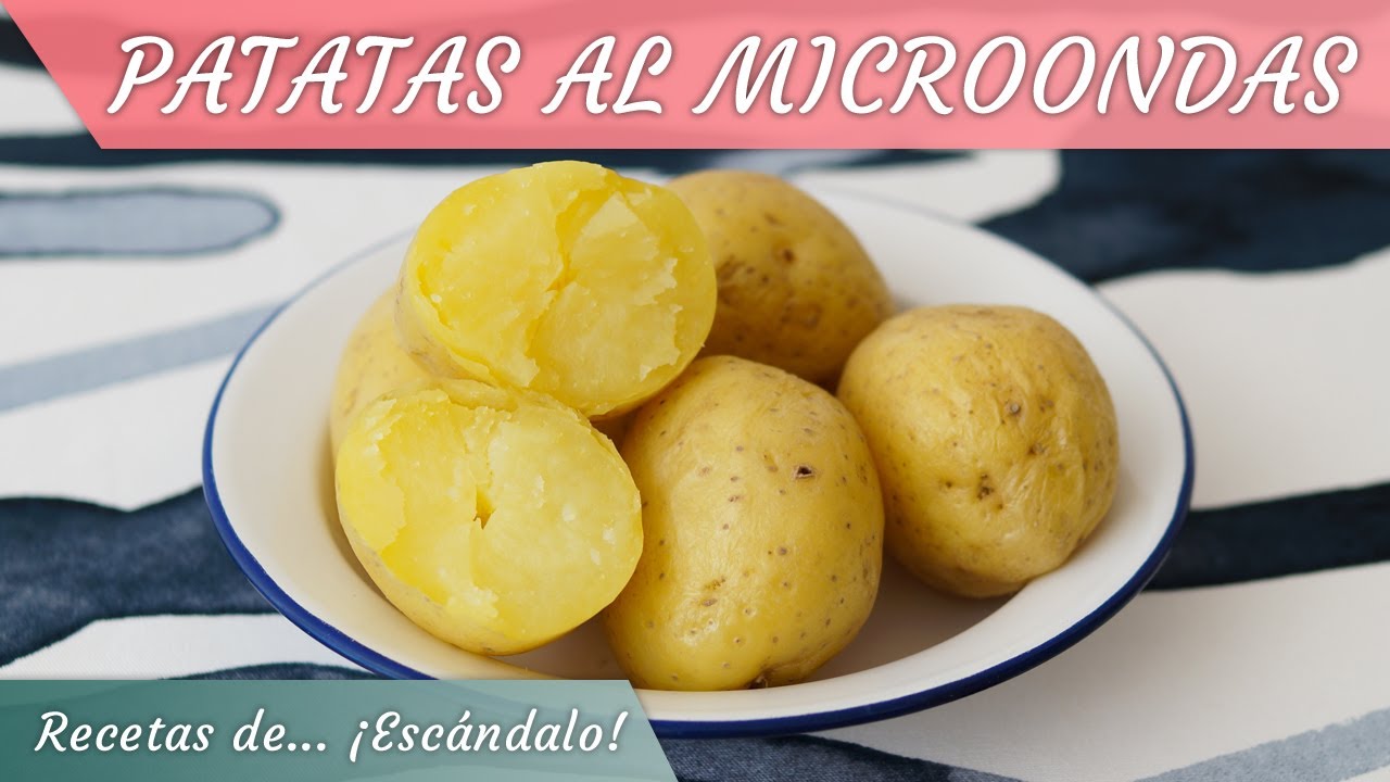 patatas enteras asadas al microondas