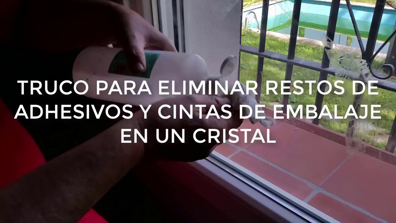 quitar pegamento de cristal