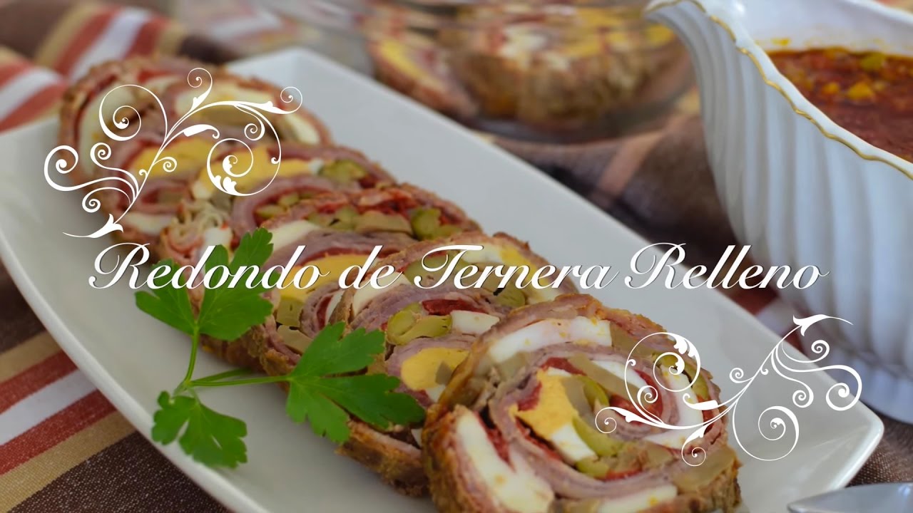 redondo de ternera relleno en cazuela
