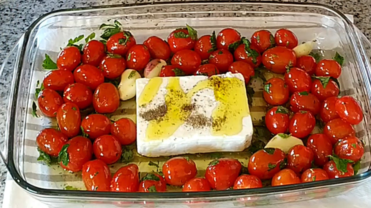 tomate cherry al horno con queso