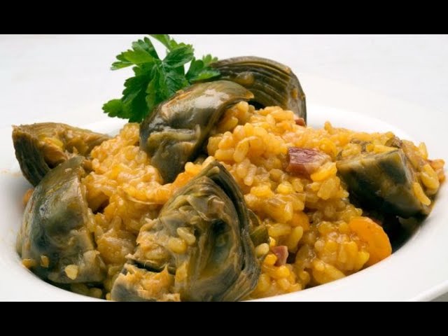 arroz con pollo y alcachofas arguiñano