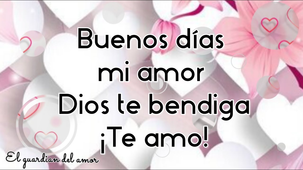 buen día mi amor te amo