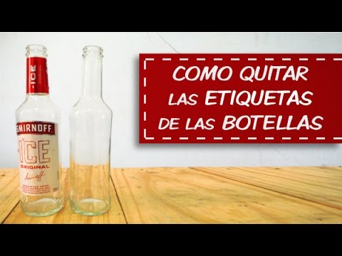 como quitar etiquetas de botes de cristal