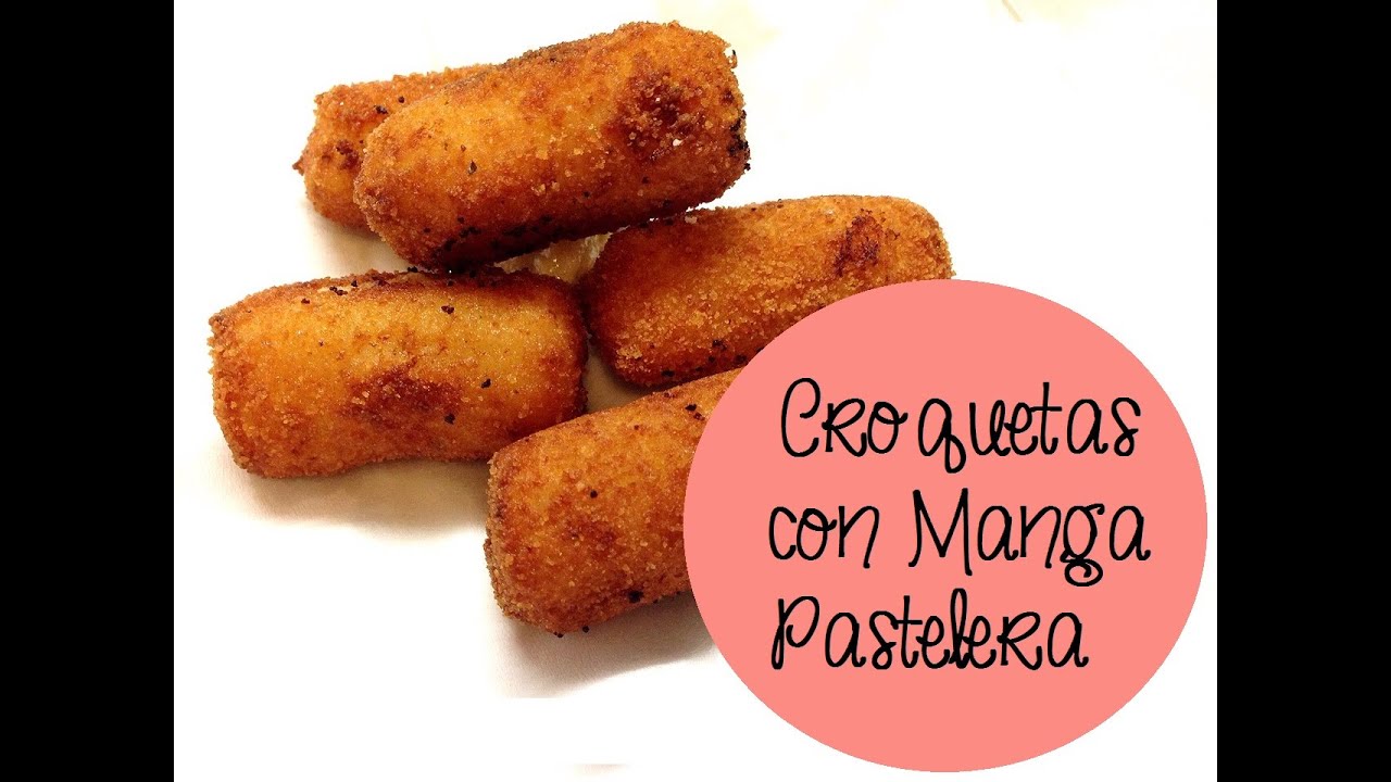 croquetas con manga pastelera