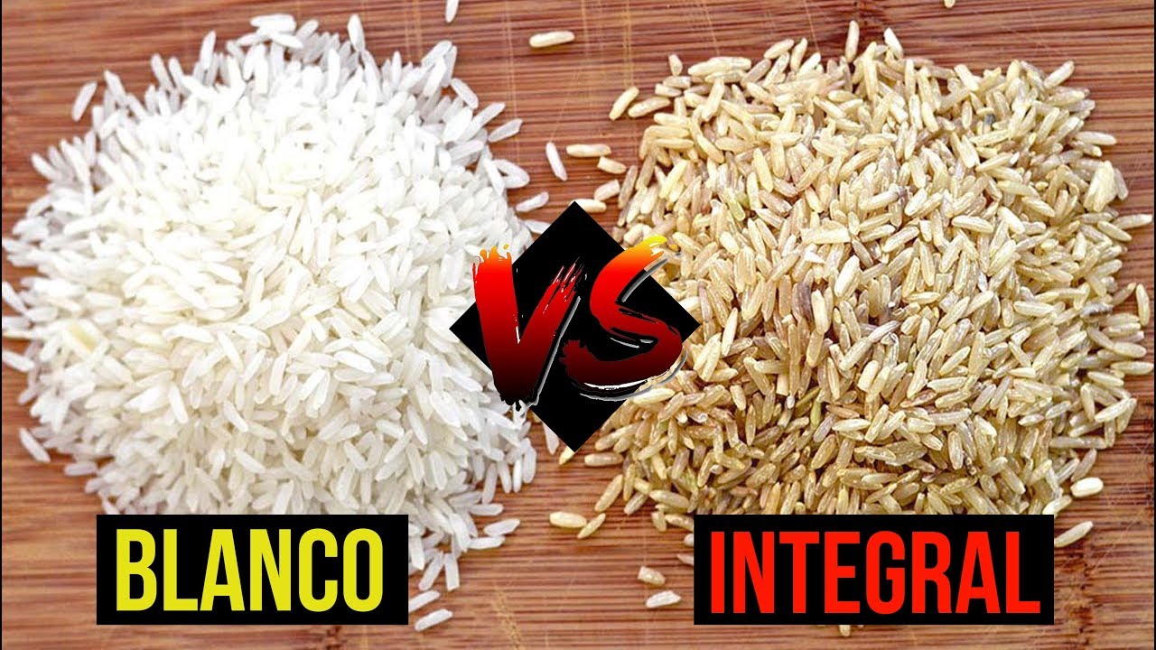 diferencia del arroz blanco y el integral