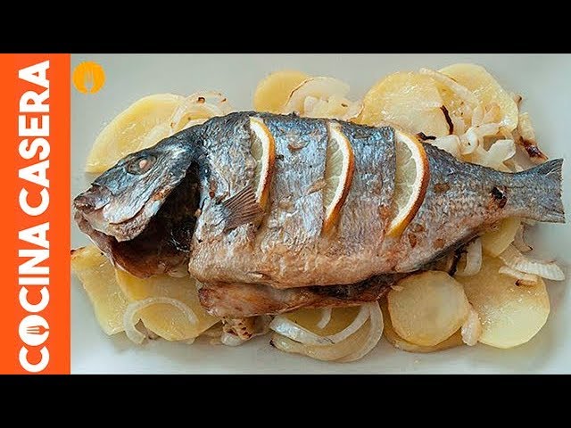 dorada al horno con limón y patatas