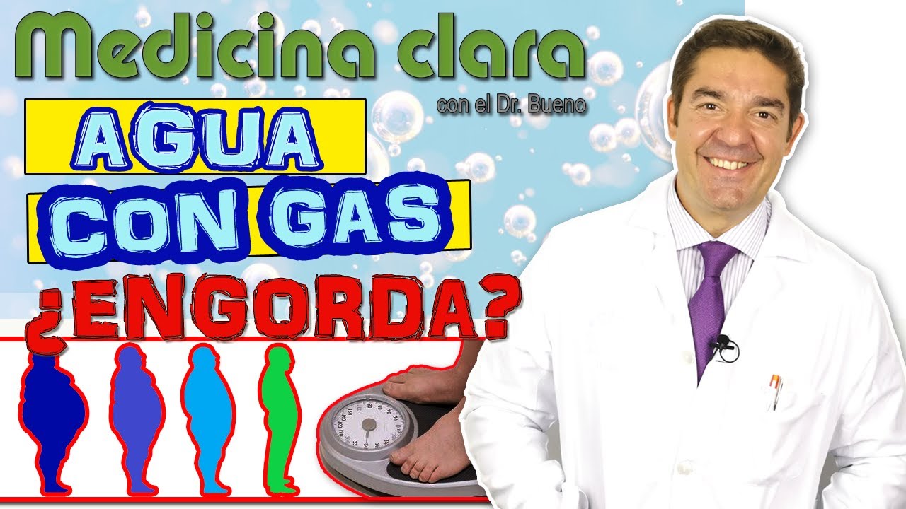 el agua con gas engorda