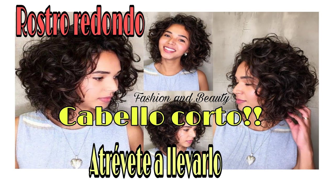 pelo rizado cara redonda