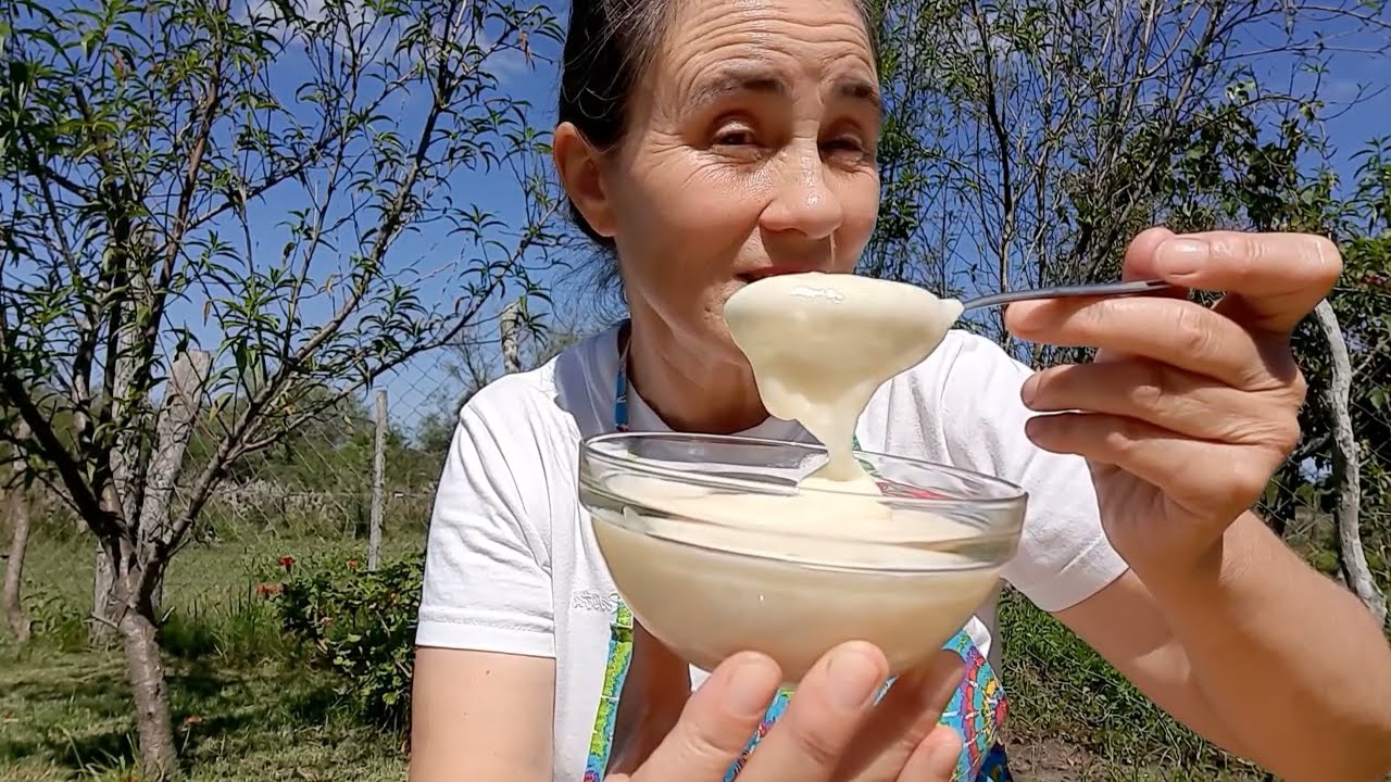 postre solo con harina y leche