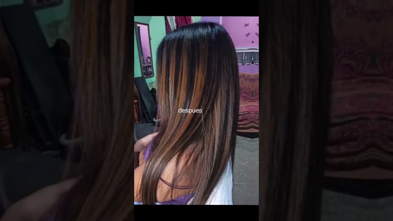 reflejos en pelo oscuro